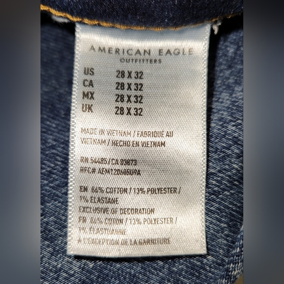 American Eagle Mens Slim Blue Jeans 28x32 - Picture 5 of 6